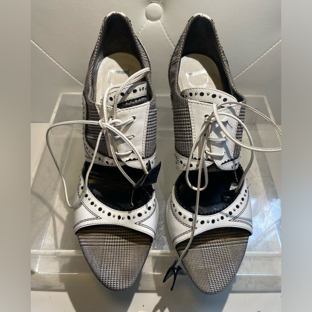 DIOR open - toe shoes leather sz 39 made in italy good condition